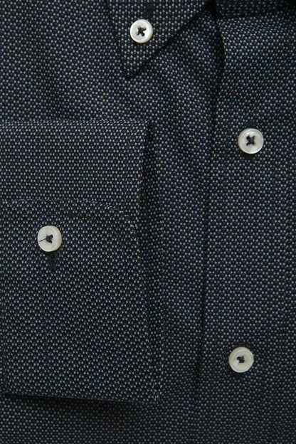 Camicia da uomo in cotone nero Robert Friedman