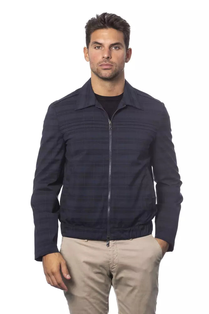 Giacca leggera in lana blu Verri
