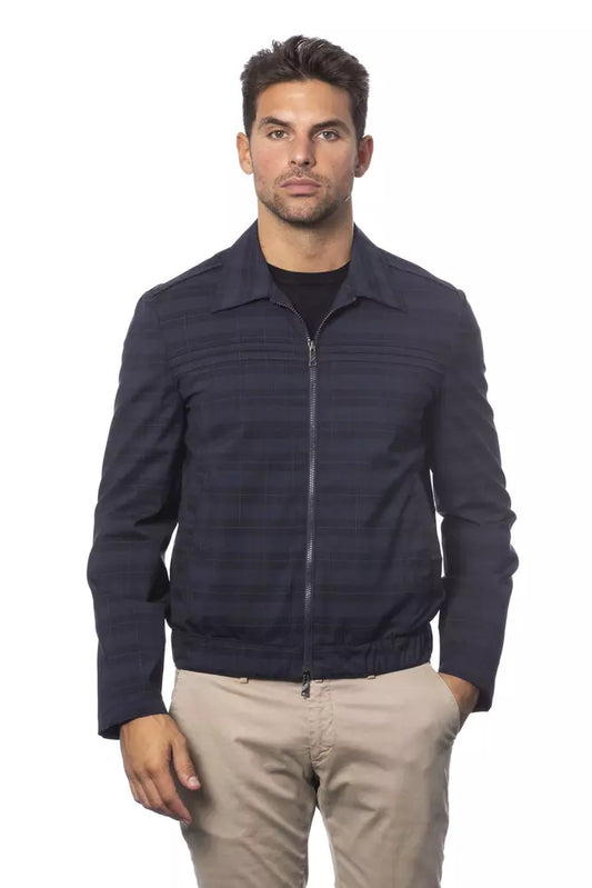 Giacca leggera in lana blu Verri