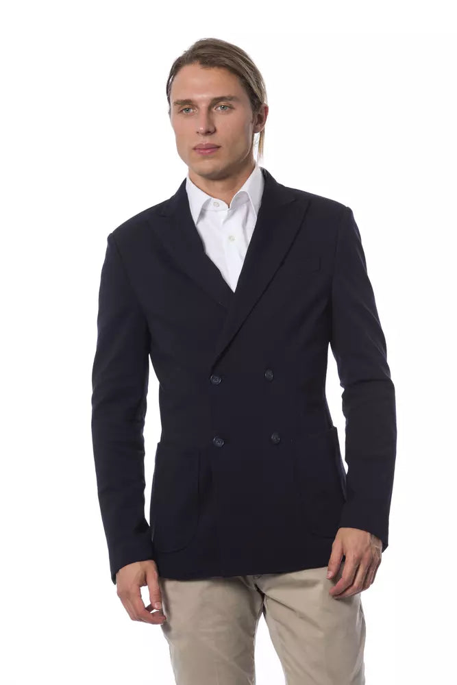 Blazer homme Verri en viscose bleue