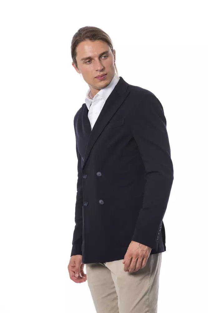 Blazer homme Verri en viscose bleue