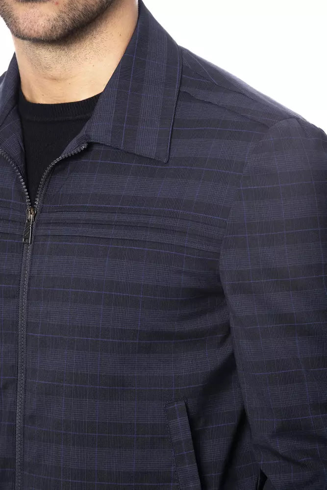 Giacca leggera in lana blu Verri