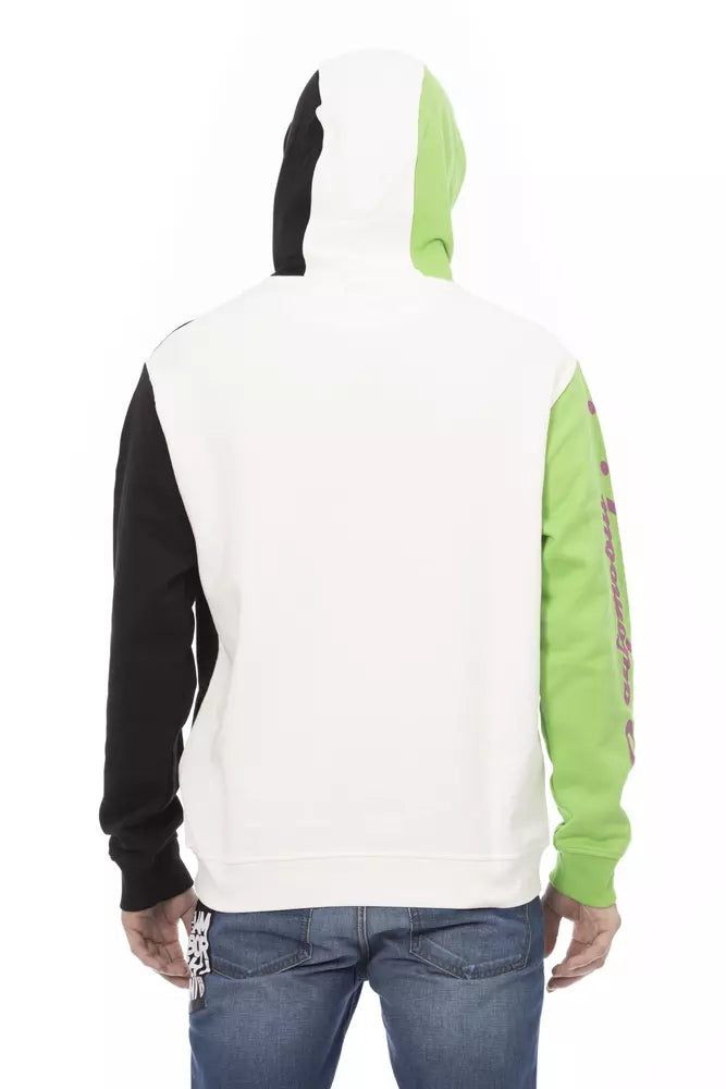 Pull homme en coton blanc à capuche Automobili Lamborghini