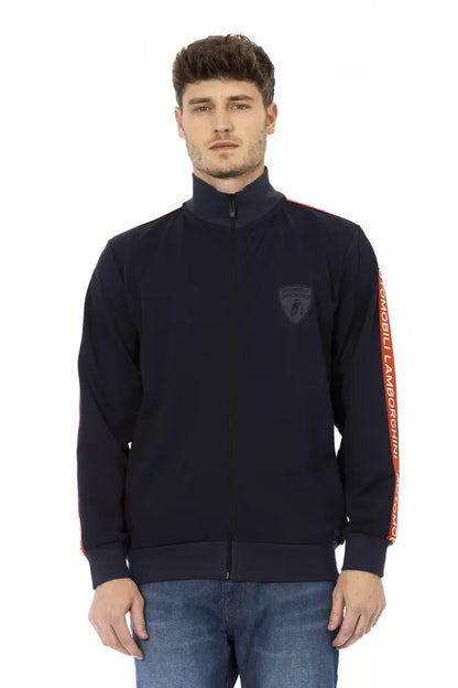 Felpa da uomo in poliestere blu Automobili Lamborghini