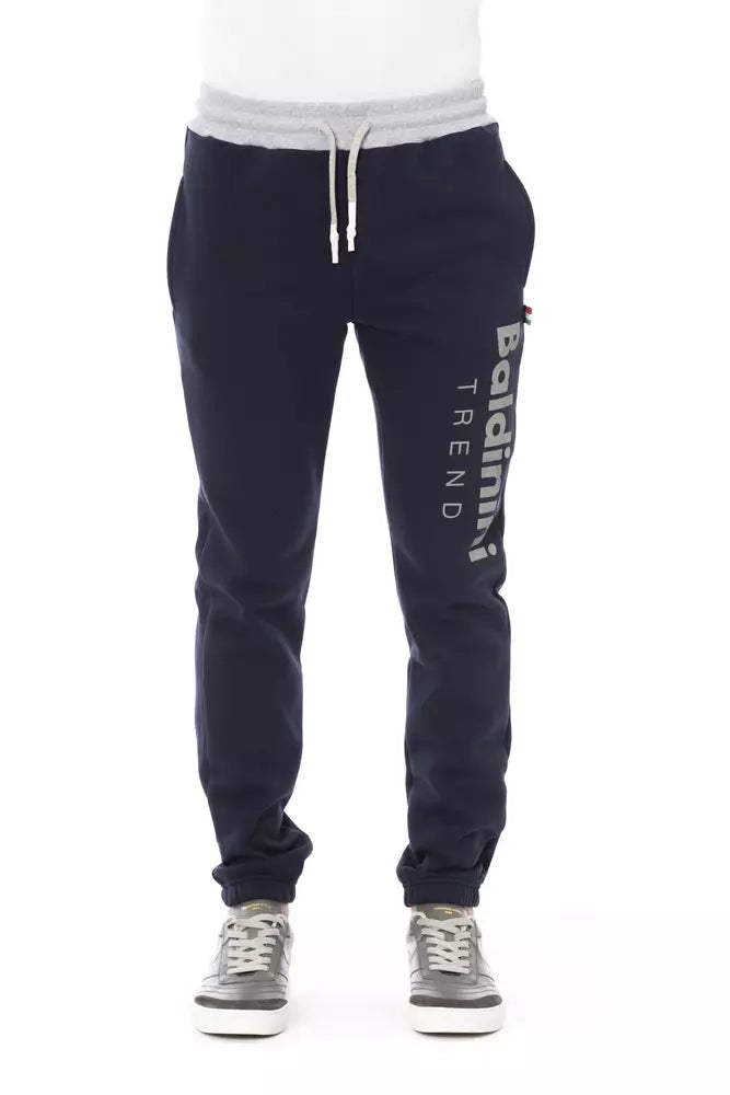 Pantaloni sportivi da uomo Baldinini Trend in cotone blu
