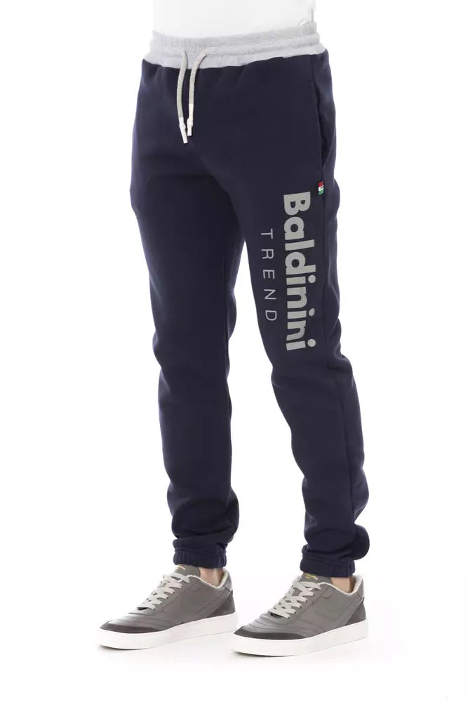 Pantaloni sportivi da uomo Baldinini Trend in cotone blu