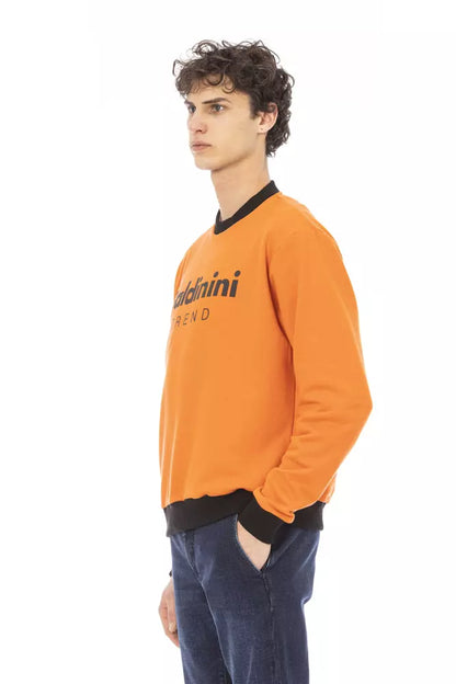 Maglione da uomo in cotone arancione Baldinini Trend