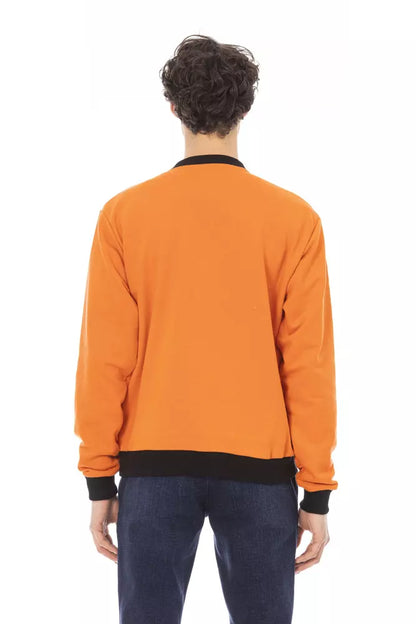 Maglione da uomo in cotone arancione Baldinini Trend