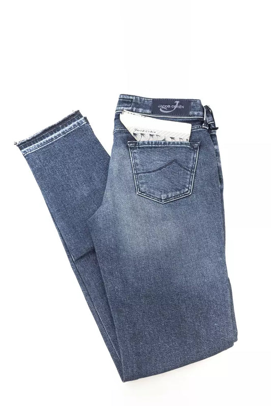 Jeans da donna in cotone blu Jacob Cohen