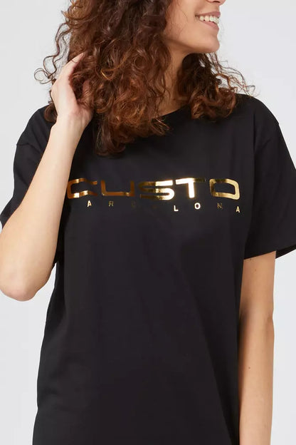 Maglietta da donna in cotone nero Custo Barcelona