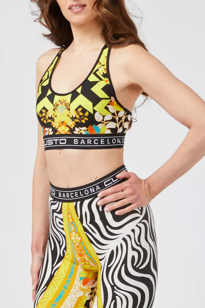 Top da donna in poliammide giallo Custo Barcelona