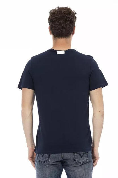 T-shirt homme en coton bleu Bikkembergs