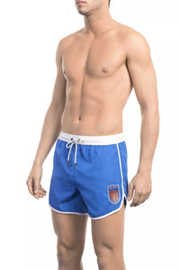 Short de bain homme en polyester bleu Bikkembergs