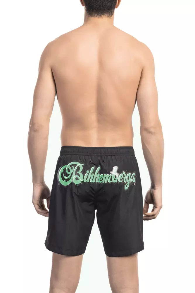 Short de bain homme Bikkembergs en polyester noir