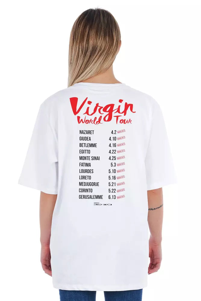 T-shirt Frankie Morello blanc en coton pour femme
