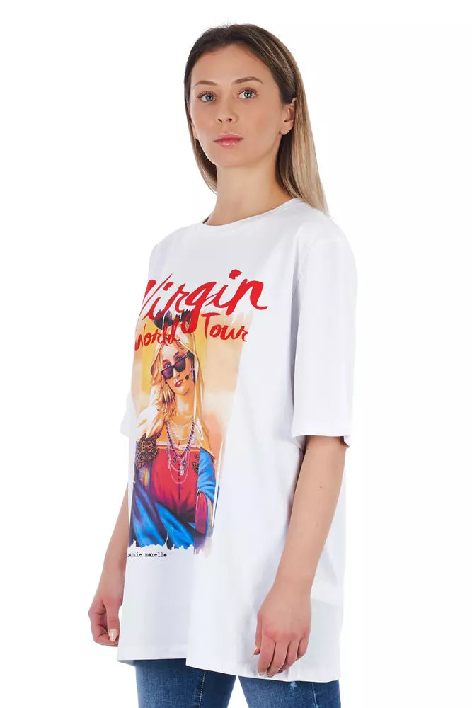 T-shirt Frankie Morello blanc en coton pour femme