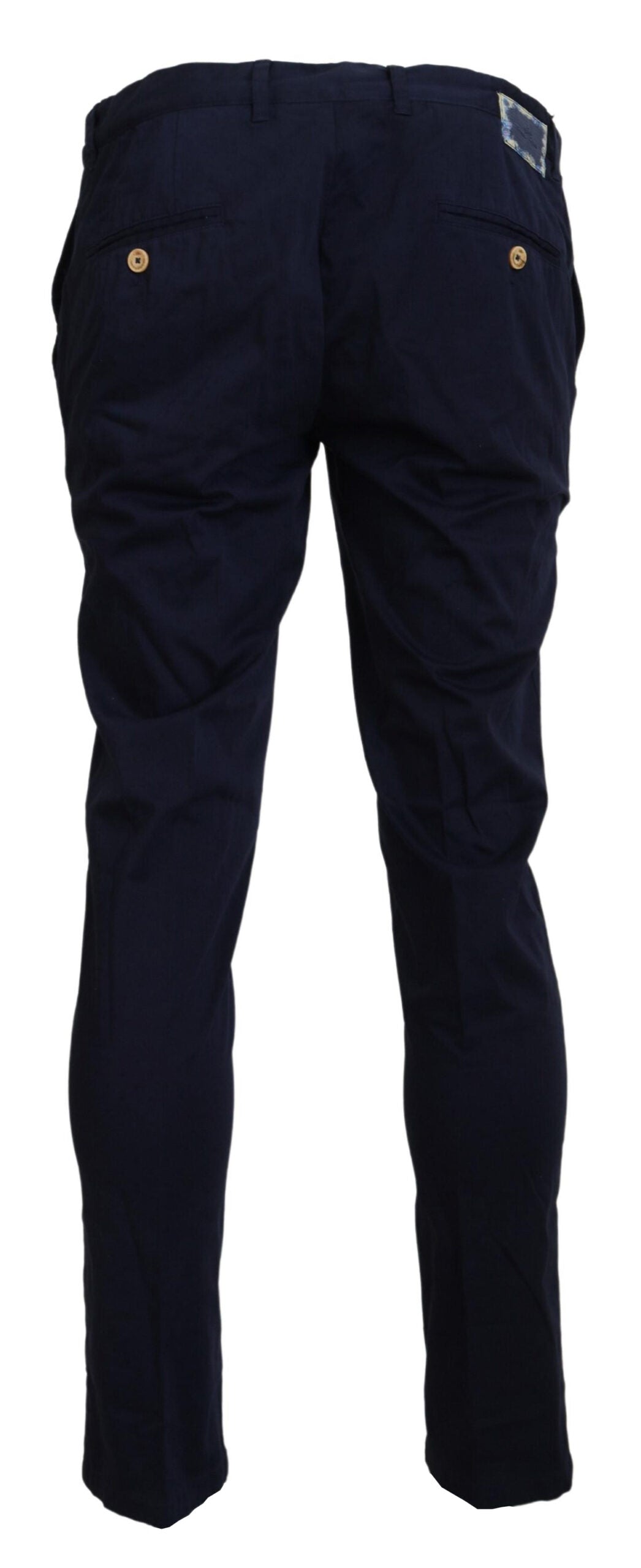 Domenico Tagliente Pantaloni Skinny da Uomo in Cotone Blu Scuro
