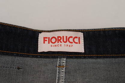 Gonna in denim a vita media Fiorucci blu scuro lavata con taglio a matita
