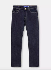Jean en coton bleu Jacob Cohen pour homme avec une coupe droite
