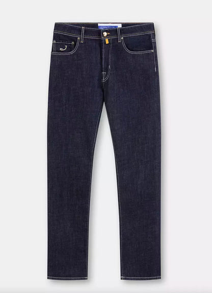 Jean en coton bleu Jacob Cohen pour homme avec une coupe droite
