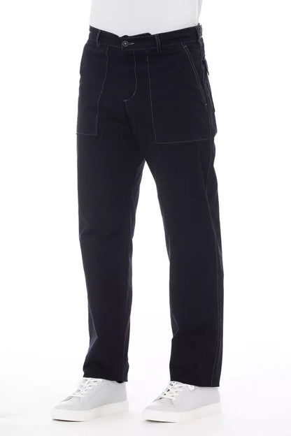 Pantaloni da uomo Alpha Studio in cotone blu