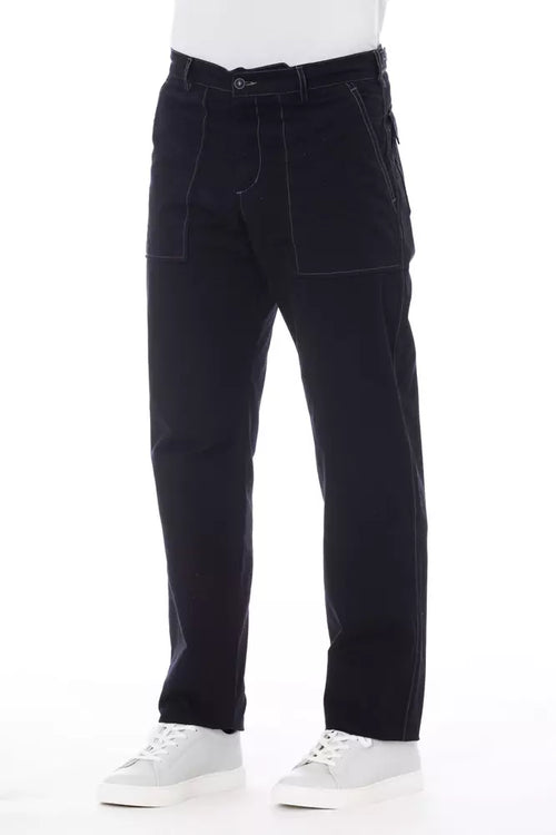 Pantalón de algodón azul para hombre Alpha Studio