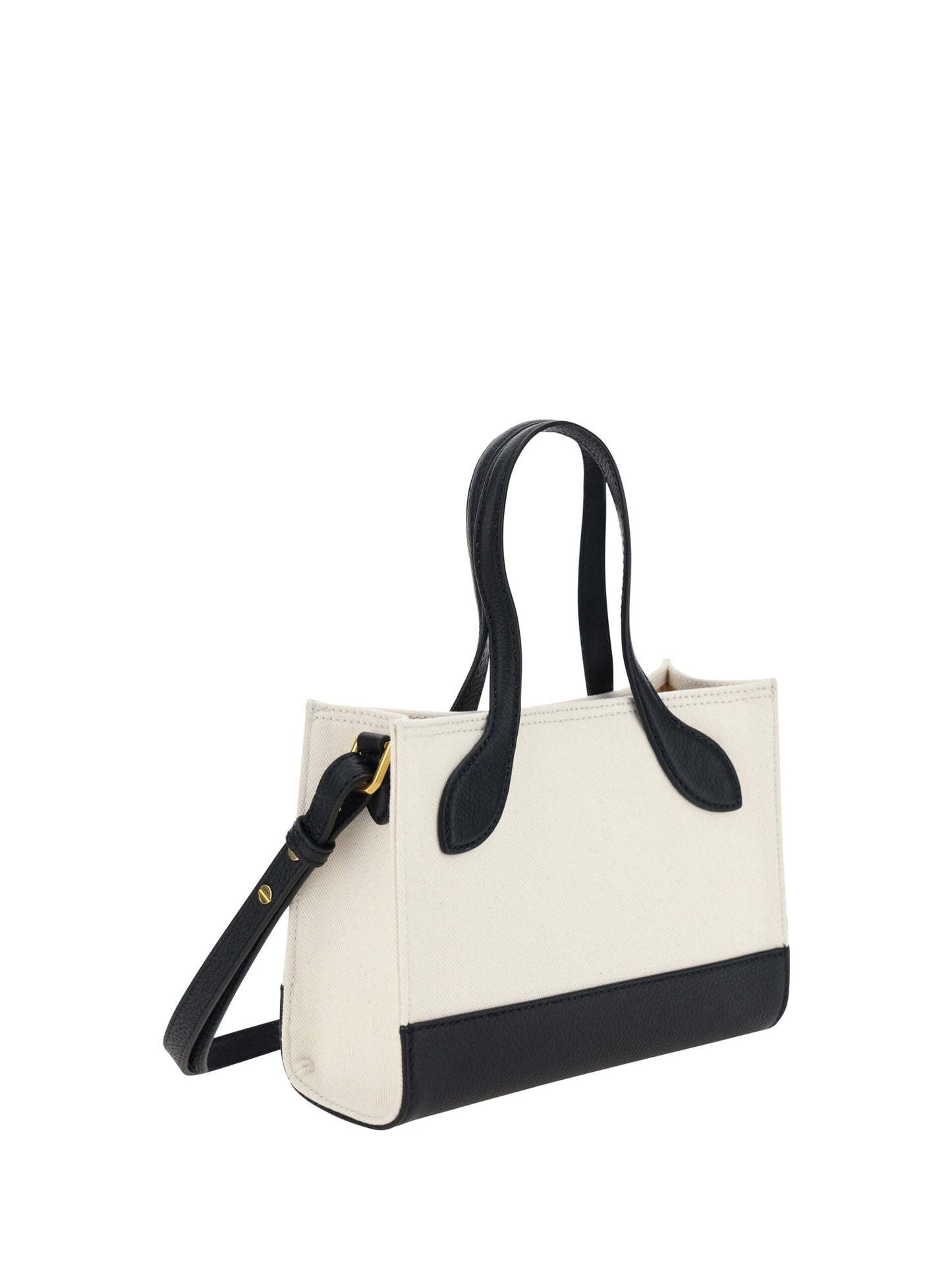 Borsa a mano mini Bally in pelle bianca e nera
