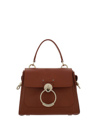 Borsa a mano Tess in pelle di vitello marrone Chloé