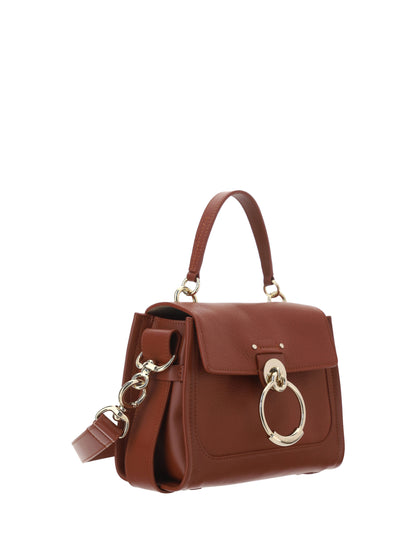 Borsa a mano Tess in pelle di vitello marrone Chloé