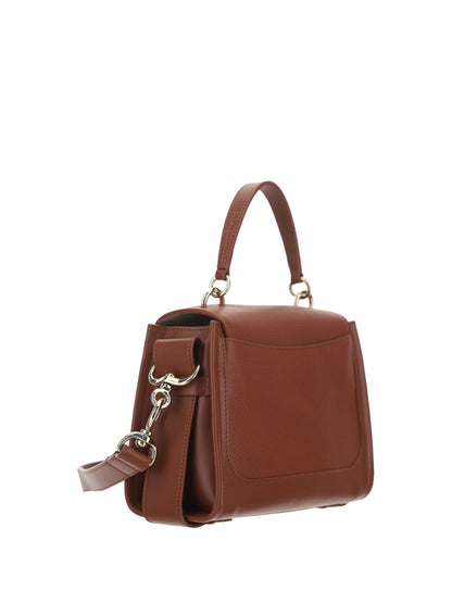 Borsa a mano Tess in pelle di vitello marrone Chloé