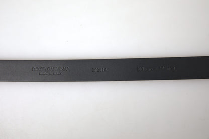Dolce & Gabbana Bordeaux Leather Silver Metal Buckle Belt