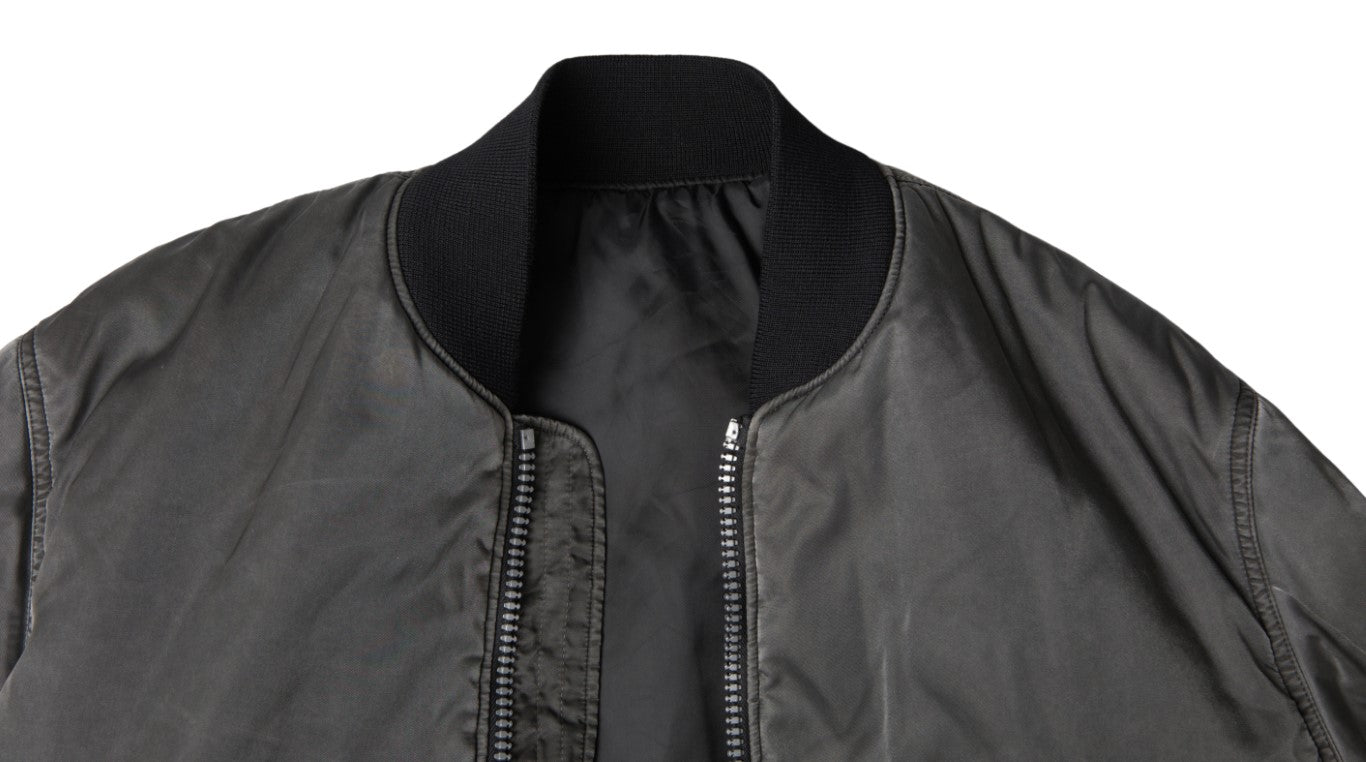 Giacca bomber grigia con tasche e cerniera sulle maniche MM6 Maison Margiela