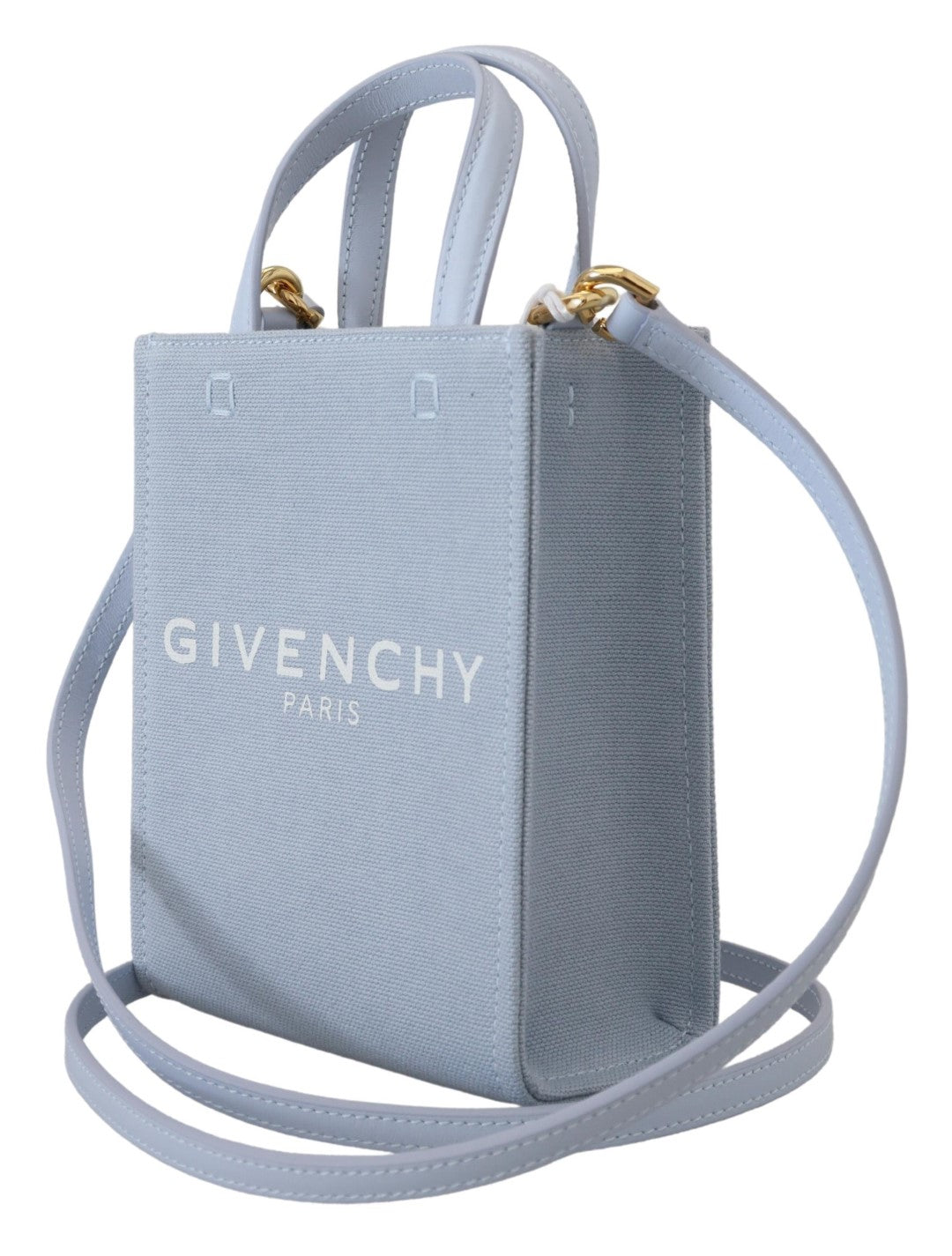 Borsa a tracolla Givenchy Mini Vertical Cloud in tela spalmata blu