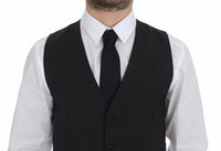 Dolce & Gabbana Gray Wool Stretch Dress Vest Blazer