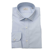 Camicia da uomo in cotone azzurro Bagutta