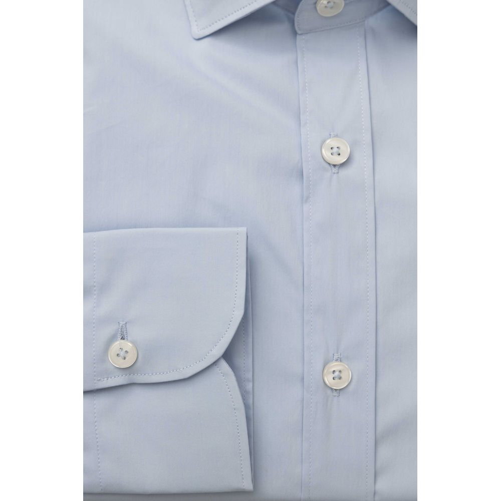 Chemise Homme Bagutta en Coton Bleu Clair