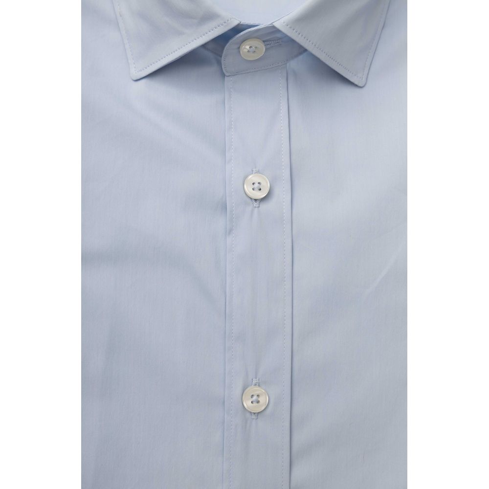 Chemise Homme Bagutta en Coton Bleu Clair