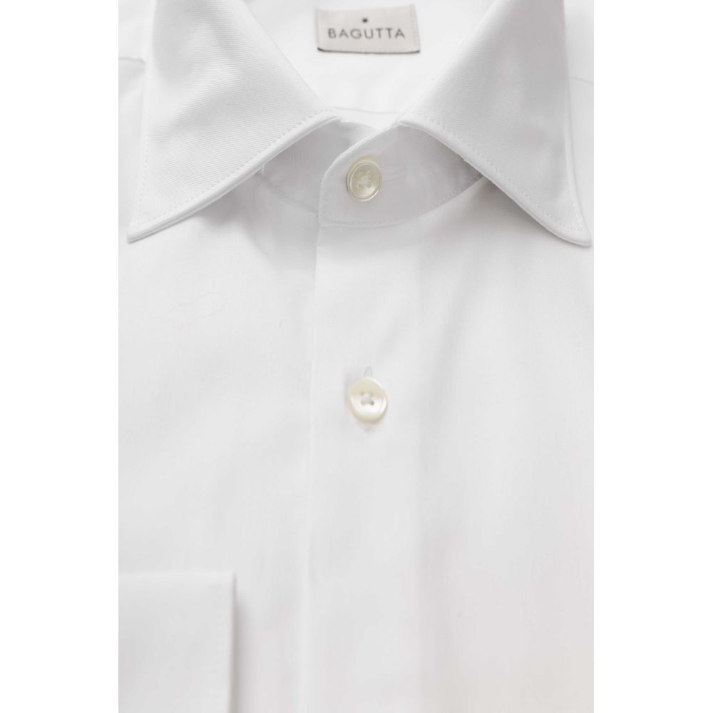 Chemise Bagutta blanche en coton pour homme