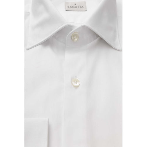 Chemise Bagutta blanche en coton pour homme