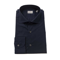 Bagutta Blue Cotton Men's Slim Shirt