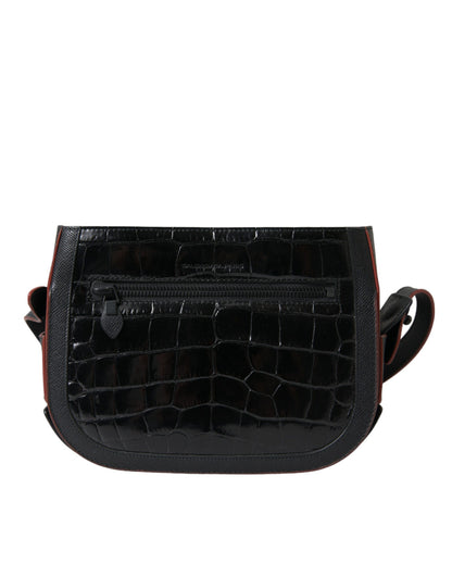 Borsa a tracolla con tracolla Balenciaga in pelle esotica nera per fotocamera