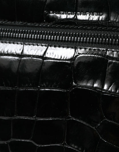 Borsa a tracolla con tracolla Balenciaga in pelle esotica nera per fotocamera