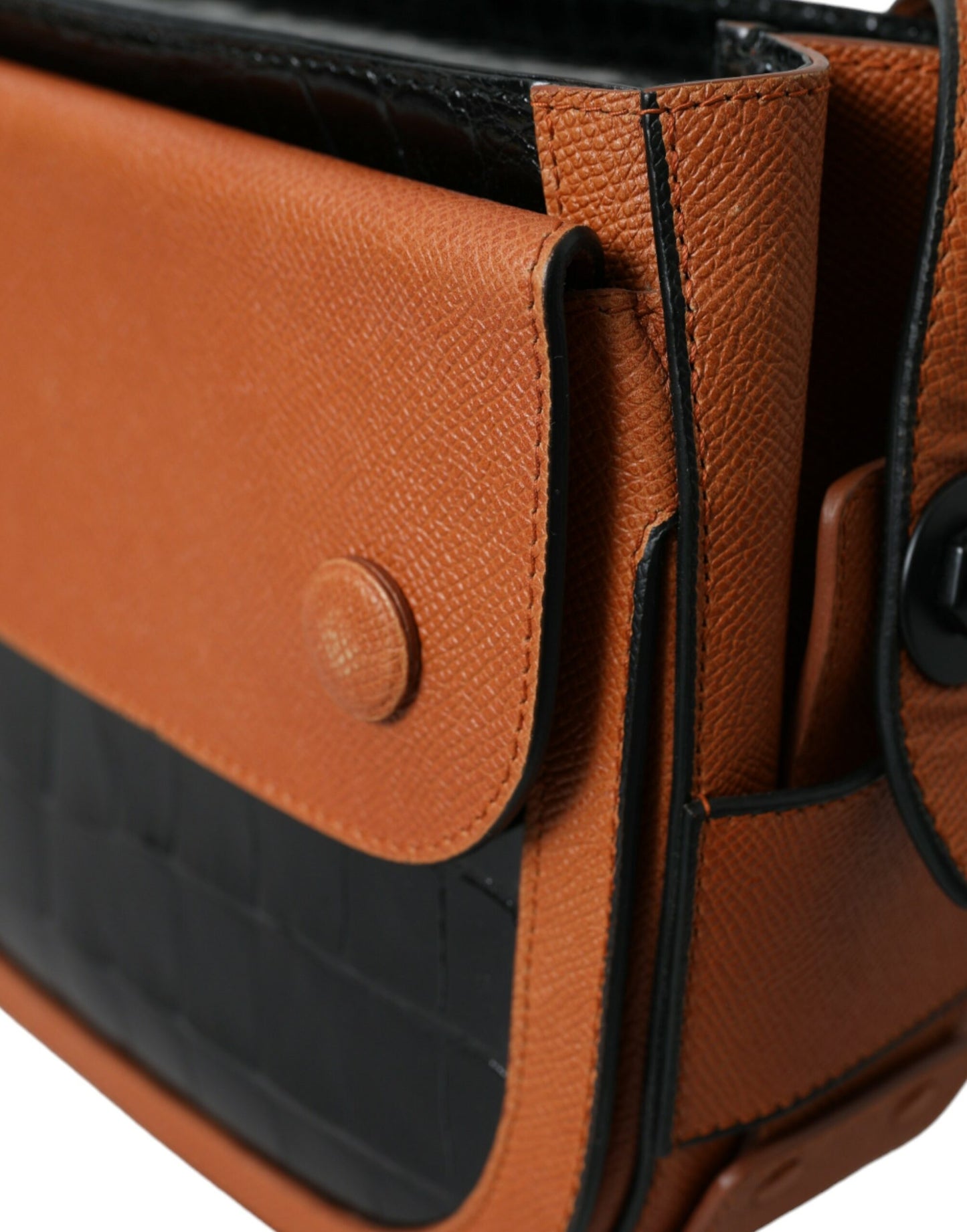 Borsa a tracolla con tracolla Balenciaga in pelle esotica nera e marrone
