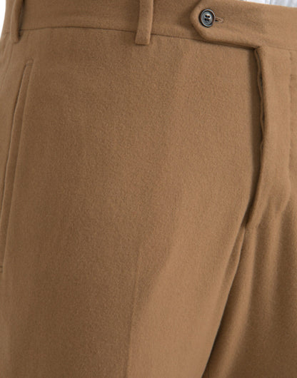 Pantalon habillé Prada beige cachemire pour homme, coupe droite