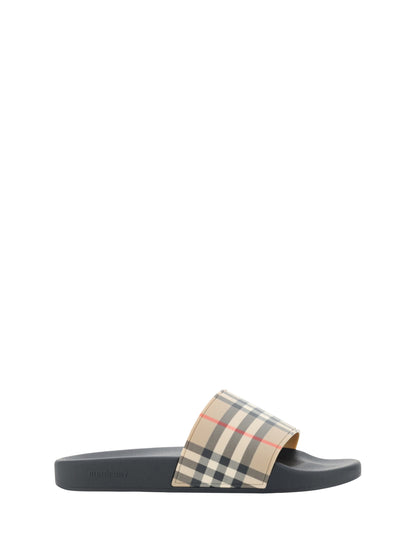 Sandali Burberry in gomma marrone