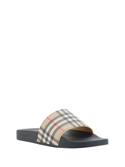 Sandali Burberry in gomma marrone