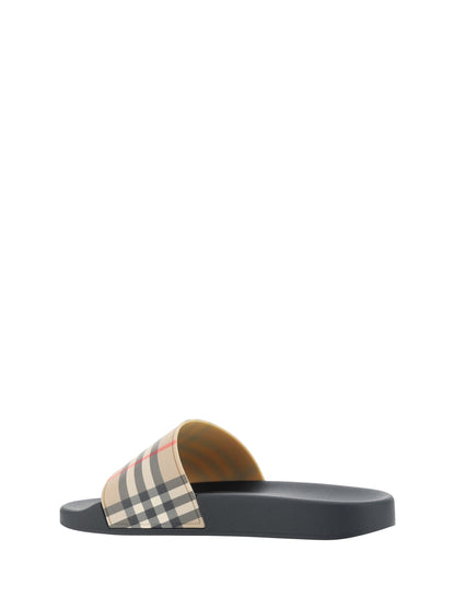Sandali Burberry in gomma marrone