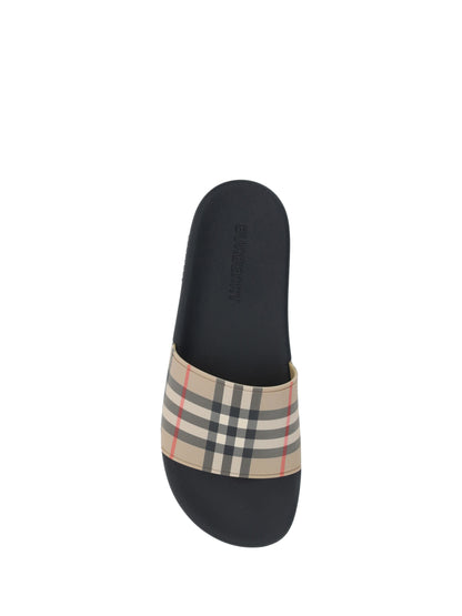 Sandali Burberry in gomma marrone
