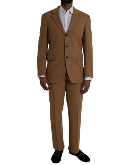 Abito monopetto Prada in cashmere marrone 2 pezzi
