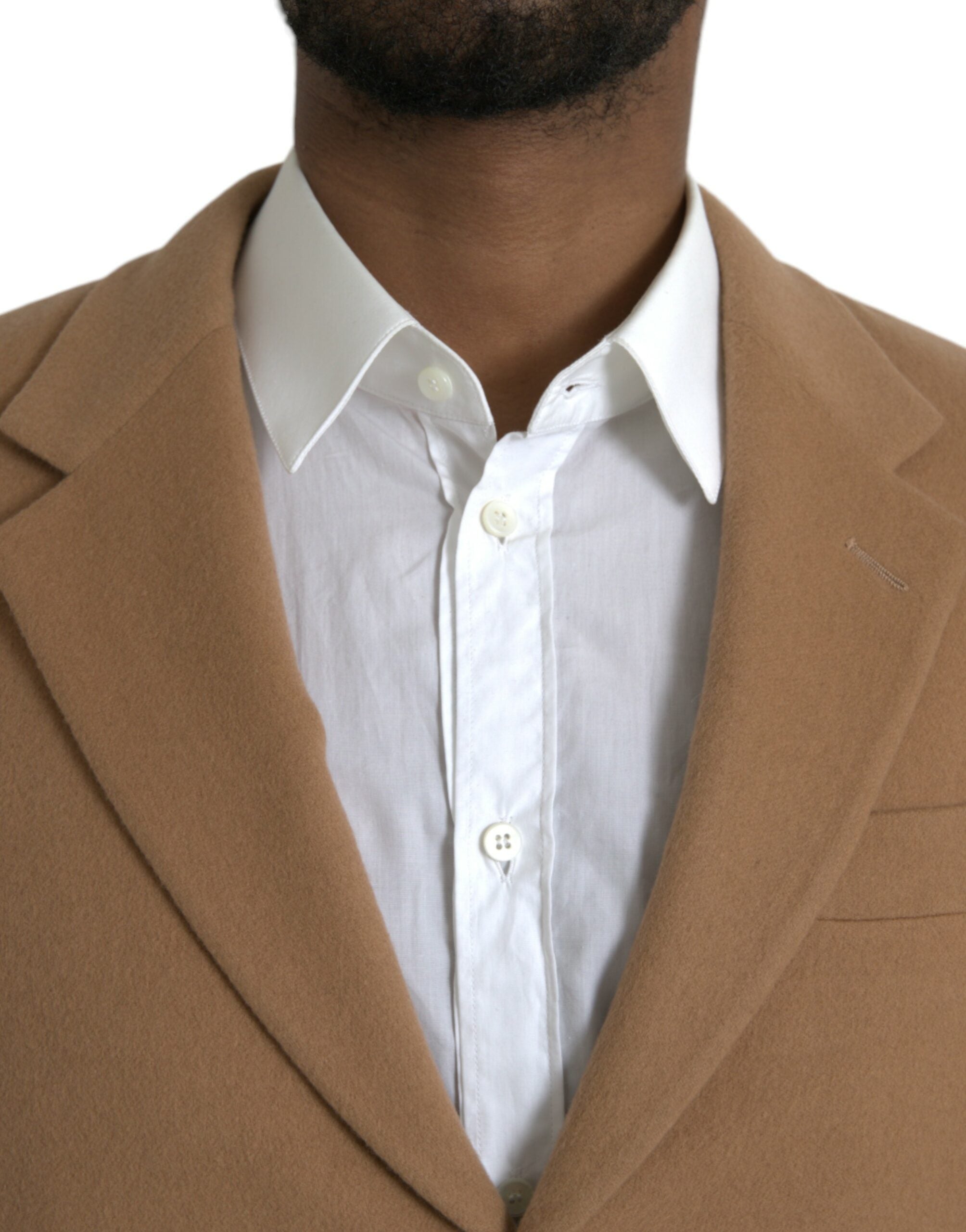 Costume deux pièces Prada en cachemire marron à simple boutonnage